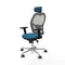 Jorquera Piqueras y Crespo 2D086G2 - Bureaustoel met hoofdsteun - Verstelbare hoogte en armleuningen - Grijs Groene benzine