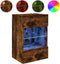 vidaXL - Tv-wandmeubels - met - LED - 2 - st - 40x30x60,5 - cm - gerookt - eikenkleurig