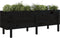 vidaXL - Plantenbak - verhoogd - 160x50x57 - cm - massief - grenenhout - zwart
