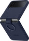 Samsung Galaxy Z Flip4 - Siliconen Cover met Ring - Donkerblauw