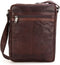 Leren A5 Crossbodytas met tabletvak - Nebraska - Donkerbruin
