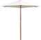 vidaXL - Parasol - 270x270 - cm - houten - paal - crèmewit