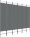vidaXL - Kamerscherm - met - 6 - panelen - 240x200 - cm - stof - antracietkleurig