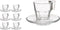 Set van 6 kopjes met schotel Casablanca Transparant Glas 4 Stuks (70 ml)