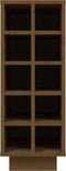 vidaXL - Wijnkast - 23x34x61 - cm - massief - grenenhout - honingbruin