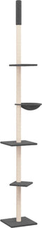 vidaXL - Kattenmeubel - vloer - tot - plafond - 263,5-289,5 - cm - donkergrijs