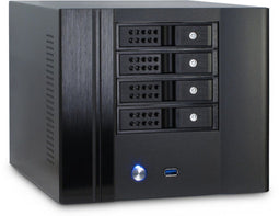 Inter-Tech IPC SC-4004 - Mini PC - Mini-ITX - 5x 2.5" en 4x 3.5" bays - Zwart