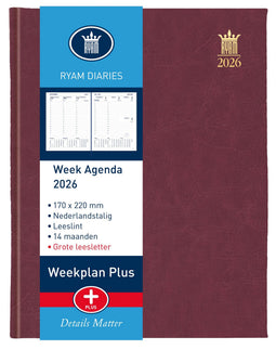 Ryam - Agenda (2026) - Weekplan groot letter 7d/2p