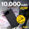 Aqiila Powerbird B10 - Powerbank 10.000mAh - LCD-scherm - Zwart