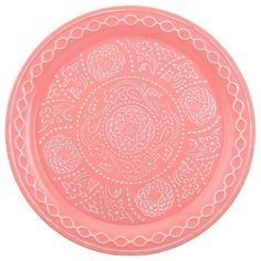 Z Metalen Deco Bord - Relief 42Cm - Pink