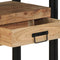 vidaXL - Console - Tafel - Zwart - 90x33x75 - cm - Massief - Acaciahout - en - Metaal