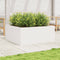 vidaXL - Plantenbak - 110x110x46 - cm - massief - grenenhout - wit