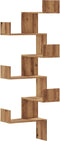 vidaXL - Hoekwandschap - 45x45x147 - cm - bewerkt - hout - artisanaal - eikenkleurig