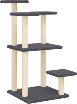 vidaXL - Krabpalen - met - platforms - 98,5 - cm - donkergrijs