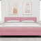 vidaXL - Hoofdbord - met - Kristallen - Knop - - - Geplooid - - - Roze - - - 180 - cm - - - Fluweel