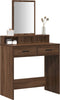 vidaXL - Bruin - Eiken - H - Dressingtafel - met - Lades, - 79x41x140 - cm