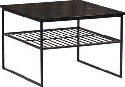 D - Livingfurn - Salontafel Dian Zwart - 55x55x40 - Marmer
