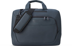Delsey Parvis Plus - Aktetas 15.6 inch - 2 Vakken - Trolleyband - Waterafstotend Gerecycled Polyester - Grijs