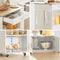 SoBuy FKW113-WN - Keukenwagen - Witte Multifunctionele Kast met Wielen en Laden