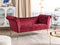 NANTILLY - Chaise longue - Rood - Fluweel