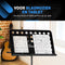 Finesse Muziekstandaard XL - Opvouwbaar - Draagtas - Verstelbaar 65-120 cm - Antislip - Draaibaar 360° - Kantelbaar 90°