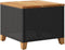 vidaXL Tuintafel 45x45x37 cm poly rattan en acaciahout zwart