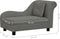 vidaXL - Hondenbank - met - kussen - 83x44x44 - cm - pluche - donkergrijs