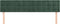 vidaXL - Hoofdborden - 2 - st - 90x5x78/88 - cm - fluweel - donkergroen