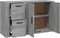 vidaXL - Dressoir - 100x33x59,5 - cm - bewerkt - hout - grijs - sonoma - eikenkleurig