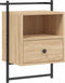 vidaXL - Nachtkastjes - 2 - st - wandgemonteerd - 40x30x61 - cm - hout - sonoma - eiken
