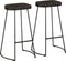 vidaXL - Barkrukken - 2 - st - zwart - 45x40x78 - cm - massief - mangohout