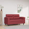 vidaXL - Tweezitsbank - 120 - cm - kunstleer - wijnrood