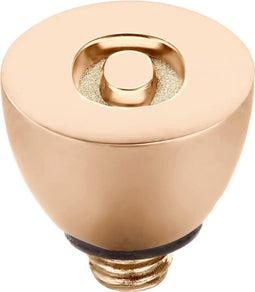 Melano Twisted - steentje - letter O - roségoud - 6 mm