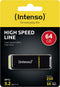 Intenso High Speed Line - USB-stick 64GB - USB 3.2 Gen 2 250 MB/s Lezen 50 MB/s Schrijven - Zwart