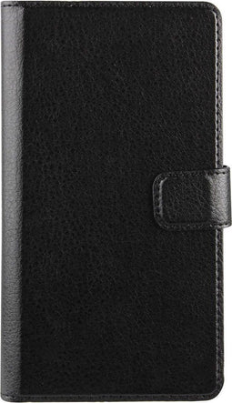 XQISIT Xperia Z2 - Slim Walletcase - Harde polycarbonaten hardcase met synthetisch leer - Zwart