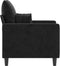 Fauteuil 60 cm fluweel zwart