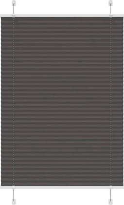 vidaXL - Plissé - rolgordijn - 100x100 - cm - stofbreedte - 99,4cm - polyester - zwart