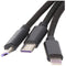 AccuCell 3IN1 USB datakabel - Oplader kabel - Geschikt voor USB-C iPhone Micro-USB - Zwart