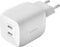 Belkin BoostCharge Pro 45 W - 2-poorts USB-C-wandlader - Snelladen met GaN en PPS - Wit