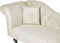 LATTES II - Chaise longue - Lichtbeige - Linkerzijde - Fluweel