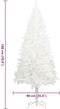 vidaXL - Kunstkerstboom - levensechte naalden - 180 cm - wit