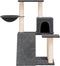 vidaXL - Kattenmeubel - met - sisal - krabpalen - 82 - cm - donkergrijs