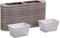 vidaXL - Plantenbak - verhoogd - 30x30x80 - cm - poly - rattan - bruin