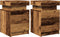 vidaXL - Nachtkastjes - 2 - st - met - LED - 35x39x55 - cm - hout - oud - houtkleurig