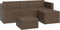 vidaXL - Loungeset - poly - rattan - bruin