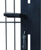 vidaXL - Poort - dubbelstaafmat - (enkel) - 106x230 - cm - antracietgrijs