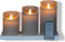 Anna's Collection - 3ST OPLAADBARE KAARS TAUPE WAX RUSTIEK BEWEGEND...