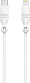 Just Green - USB C naar Lightning recyclebare kabel 1,2 m 3A - Wit