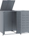 vidaXL - Containerberging - voor - 2 - containers - 138x79x117 - cm - staal - grijs