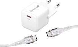 Intenso W30C - USB-C GaN lichtnetadapter 30W + C315C kabel - Snellaadtechniek PD